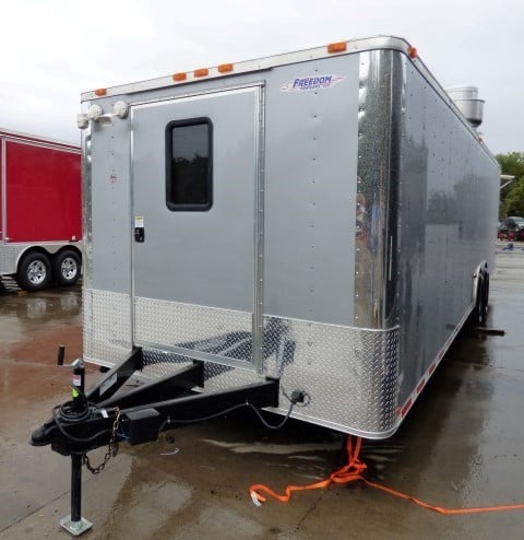 8.5' x 30' Grey Concession Food Trailer With Appliances