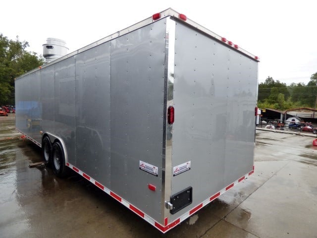 8.5' x 30' Grey Concession Food Trailer With Appliances