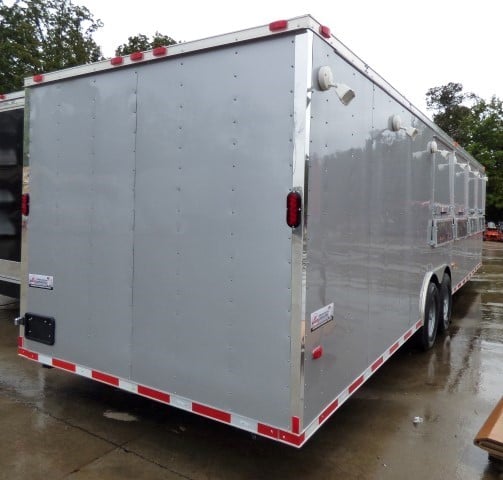 8.5' x 30' Grey Concession Food Trailer With Appliances