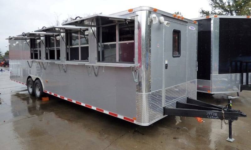 8.5' x 30' Grey Event Catering Concession Food Trailer
