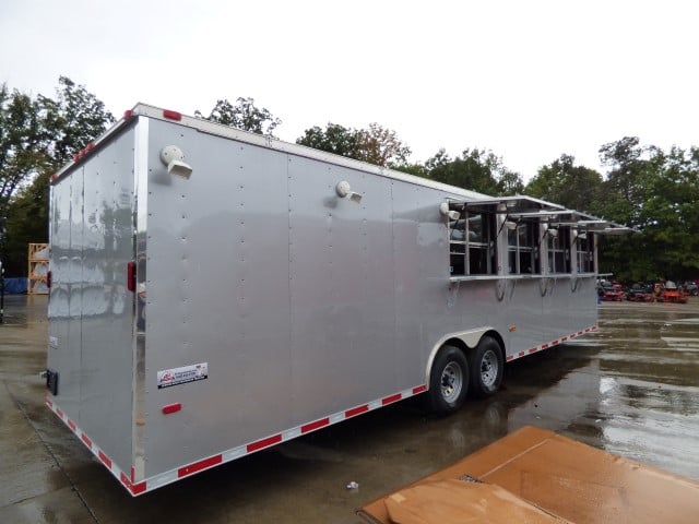 8.5' x 30' Silver Frost Concession Food Trailer With Appliances