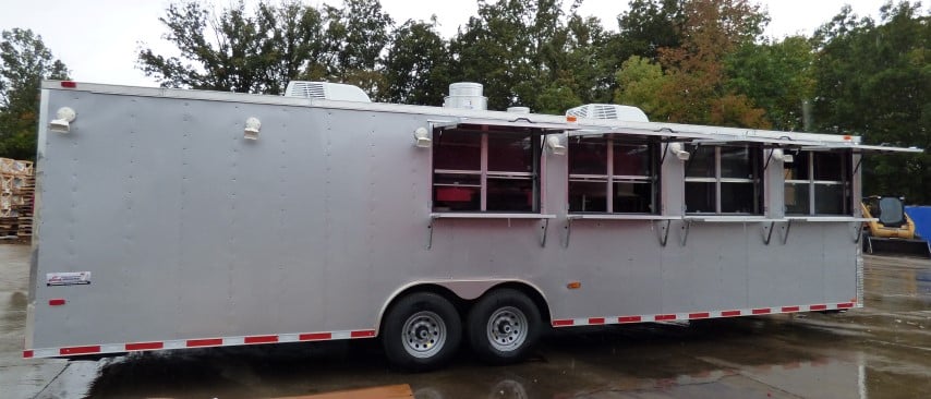 8.5' x 30' Silver Frost Concession Food Trailer With Appliances