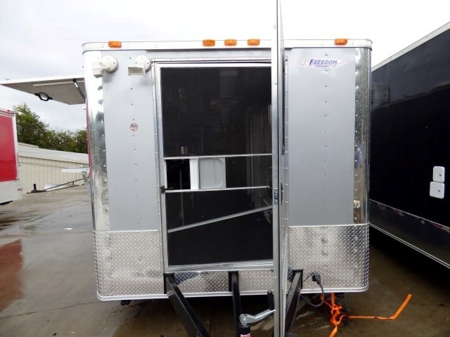 8.5' x 30' Grey Concession Food Trailer With Appliances