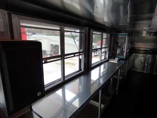 8.5' x 30' Silver Frost Concession Food Trailer With Appliances