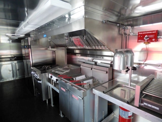 8.5' x 30' Grey Concession Food Trailer With Appliances