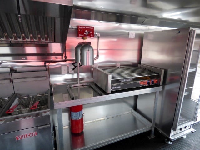 8.5' x 30' Grey Concession Food Trailer With Appliances