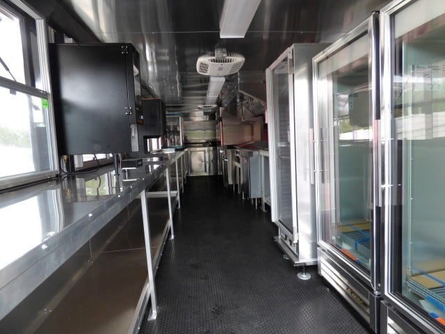 8.5' x 30' Grey Concession Food Trailer With Appliances