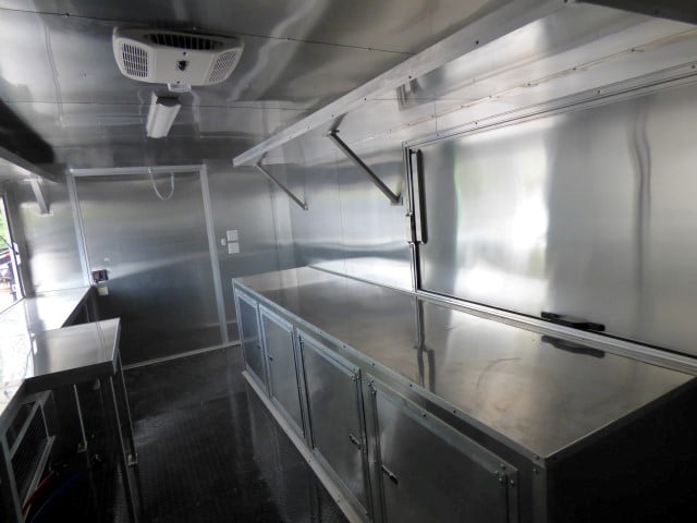 8.5' x 18' Black Catering Event Concession Food Trailer