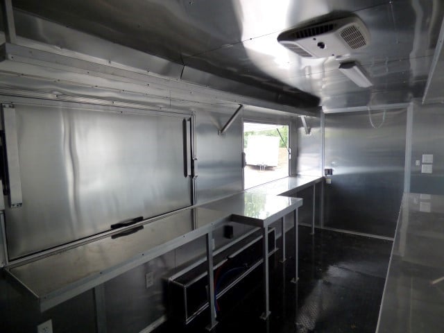 8.5' x 18' Black Catering Event Concession Food Trailer