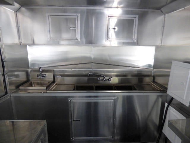 8.5' x 18' Black Catering Event Concession Food Trailer