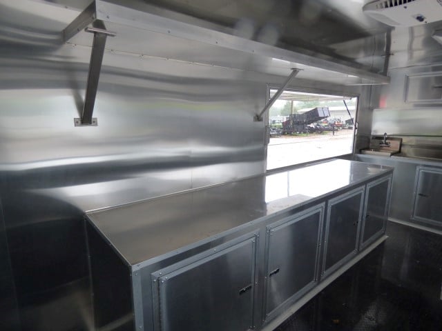 8.5' x 18' Black Catering Event Concession Food Trailer