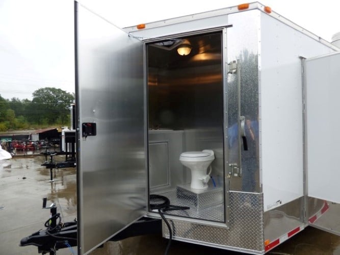 8.5' x 28' Concession Trailer White With Appliances