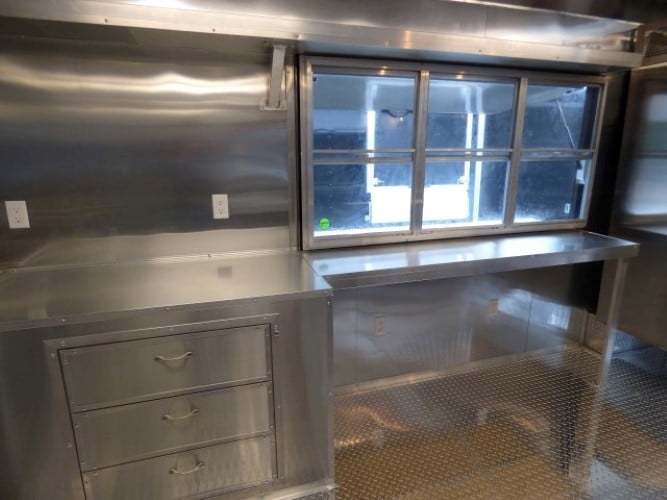 8.5' x 28' Concession Trailer White With Appliances