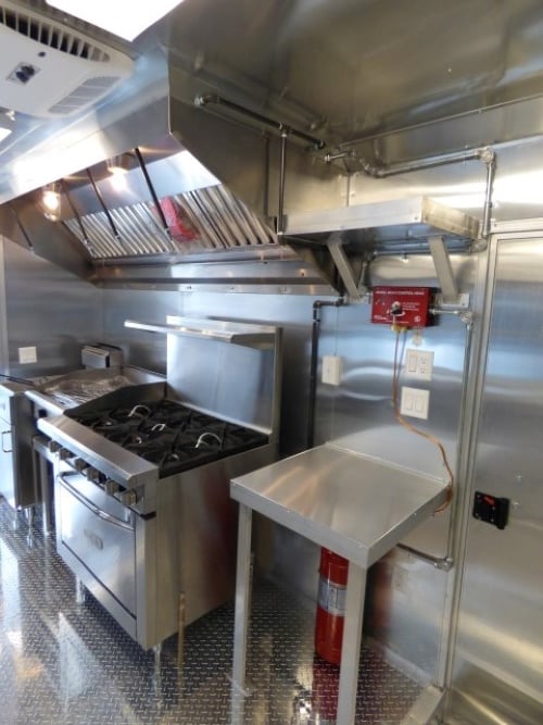 8.5' x 28' Concession Trailer White With Appliances