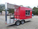 8.5' x 16' Concession Food Trailer Red BBQ Event Catering