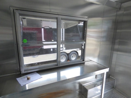 8.5' x 16' Concession Food Trailer Red BBQ Event Catering