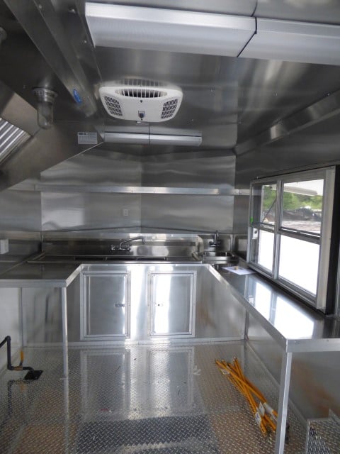 8.5' x 16' Concession Food Trailer Red BBQ Event Catering