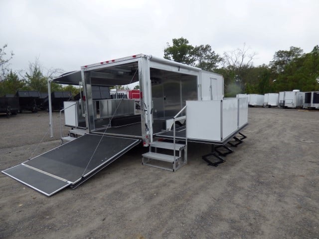 8.5' x 30' White Food Event Catering Concession Food Trailer