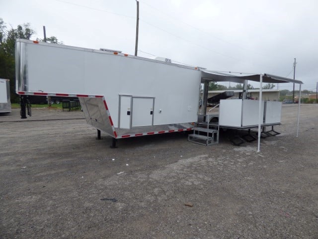 8.5' x 30' White Food Event Catering Concession Food Trailer