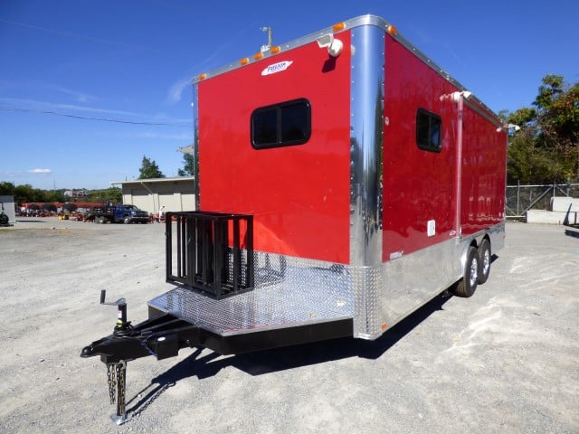 8.5' x 20' Concession Food Trailer Red Catering Event