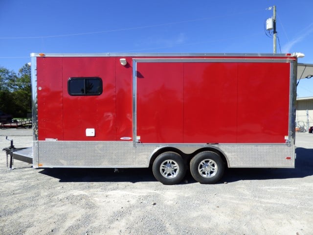 8.5' x 20' Concession Food Trailer Red Catering Event