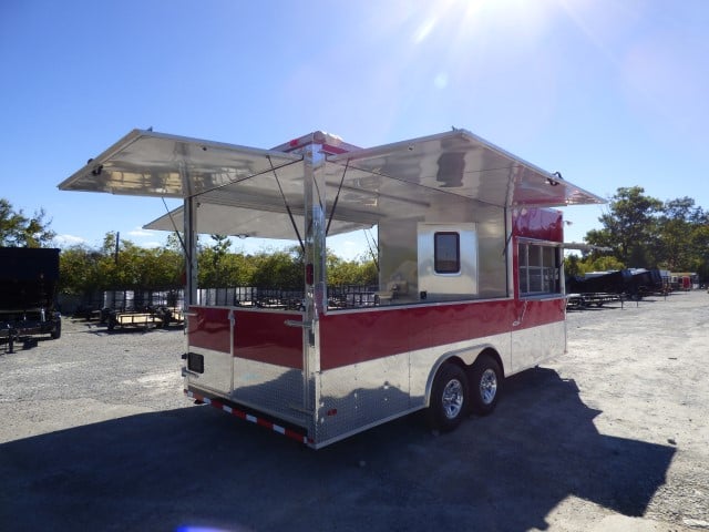 8.5' x 20' Concession Food Trailer Red Catering Event