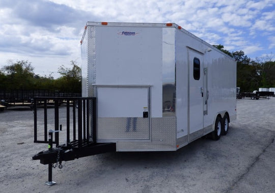 8.5' x 18' White Event Catering Concession Food Trailer