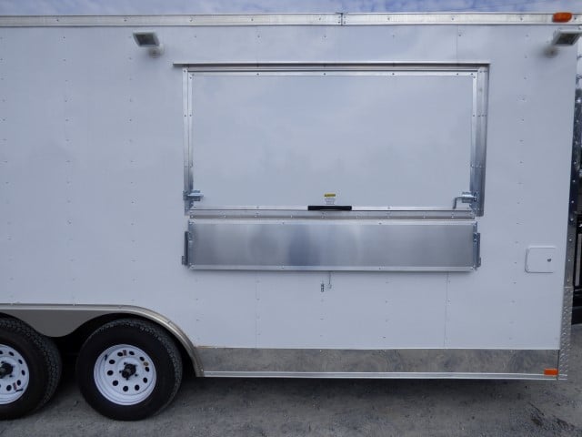 8.5' x 18' White Event Catering Concession Food Trailer