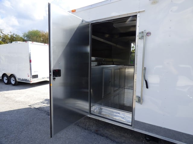 8.5' x 18' White Event Catering Concession Food Trailer