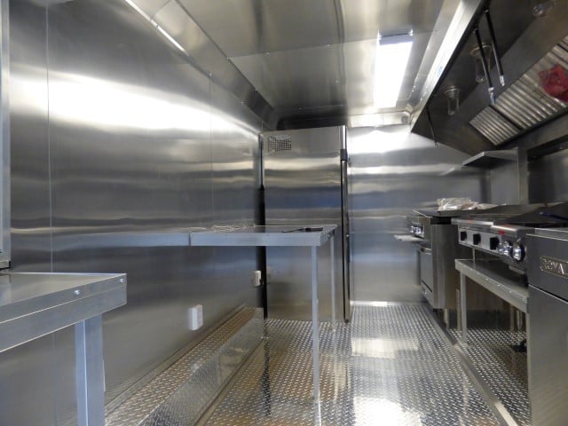 8.5' x 18' White Catering Event Concession Food Trailer With Appliances