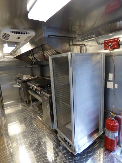 8.5' x 18' White Catering Event Concession Food Trailer With Appliances