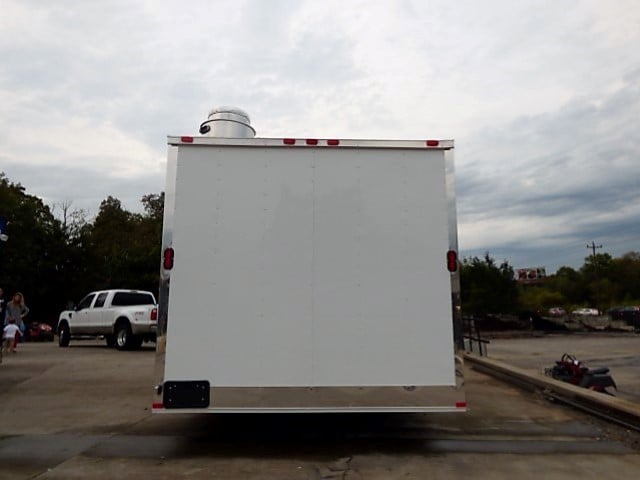 8.5' x 18' White Catering Event Concession Food Trailer With Appliances