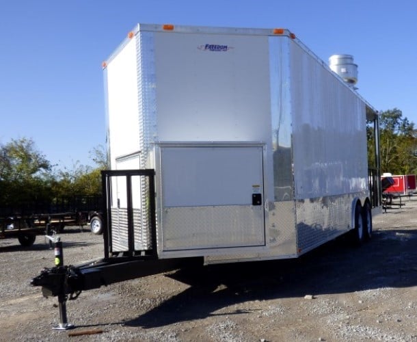 8.5' x 22' Concession Food White Catering Event Trailer