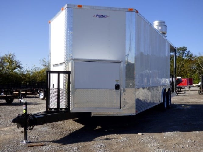 8.5' x 22' Concession Food White Catering Event Trailer