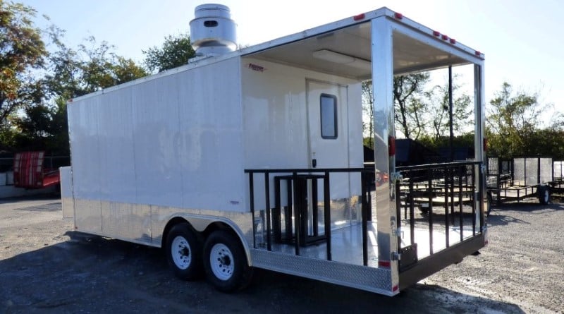 8.5' x 22' Concession Food White Catering Event Trailer