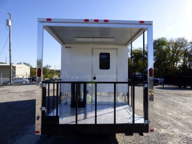 8.5' x 22' Concession Food White Catering Event Trailer