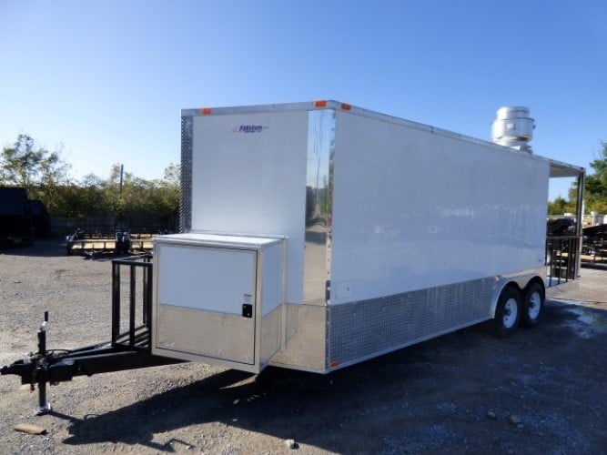 8.5' x 22' Concession Food White Catering Event Trailer