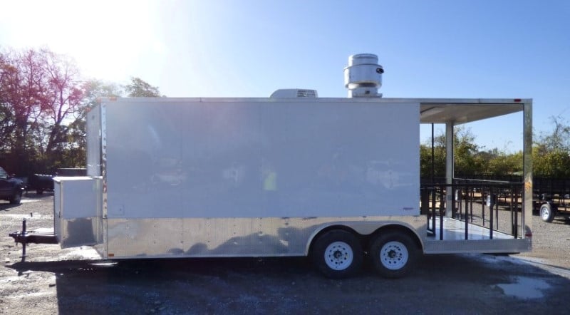 8.5' x 22' Concession Food White Catering Event Trailer