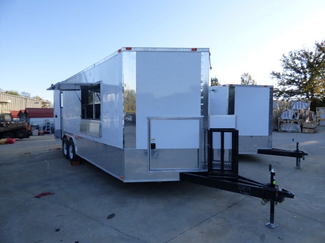 8.5' x 22' Concession Food White Catering Event Trailer