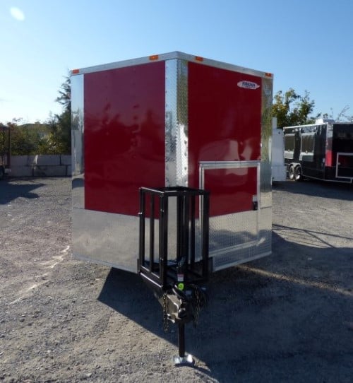 8.5' x 17' Concession Food Red Catering Event Trailer