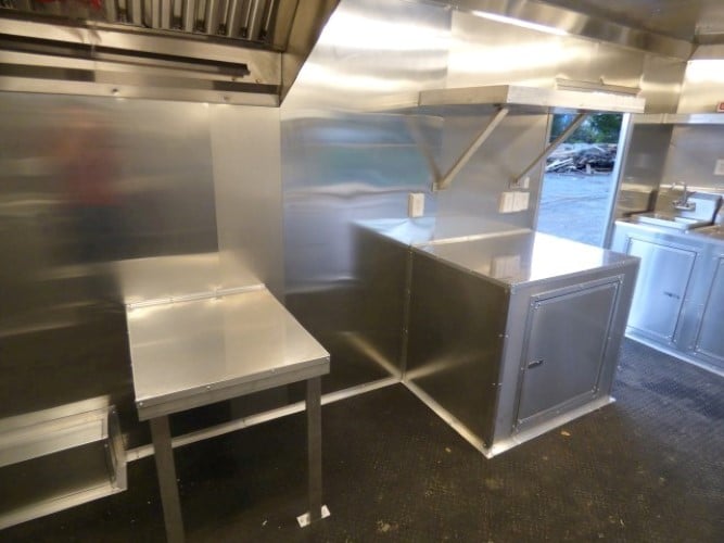 8.5' x 28' Black Concession Catering Event Food Trailer