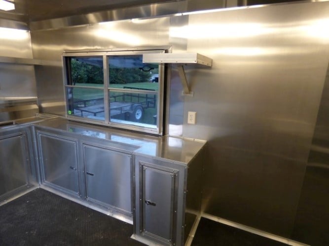 8.5' x 28' Black Concession Catering Event Food Trailer