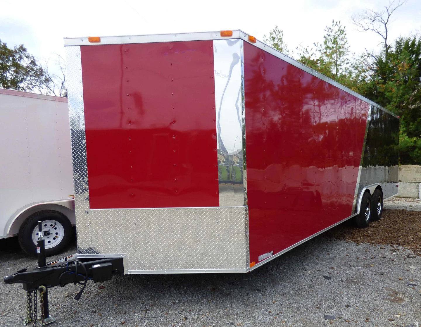 Enclosed Trailer 8.5'x24' Red & Black Equipment Hauler Storage - SLE Equipment - 2