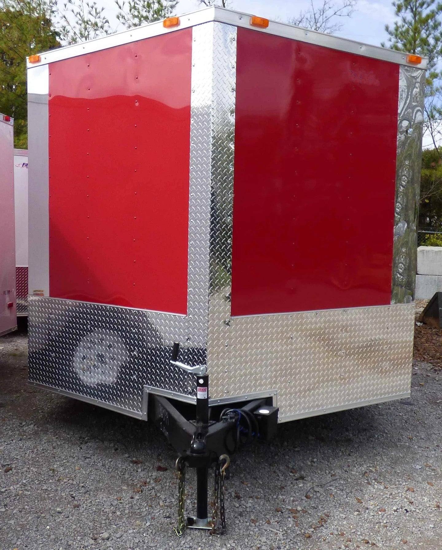 Enclosed Trailer 8.5'x24' Red & Black Equipment Hauler Storage - SLE Equipment - 1
