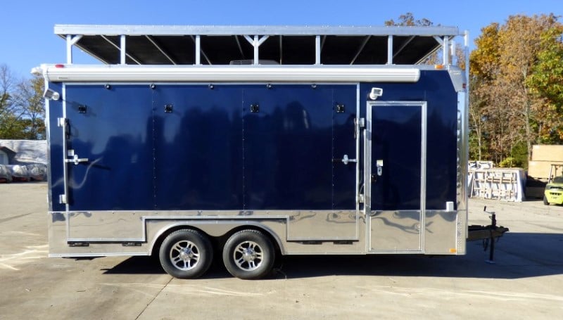 8.5' x 19' Concession Trailer Indigo Blue Marketing Stage Trailer