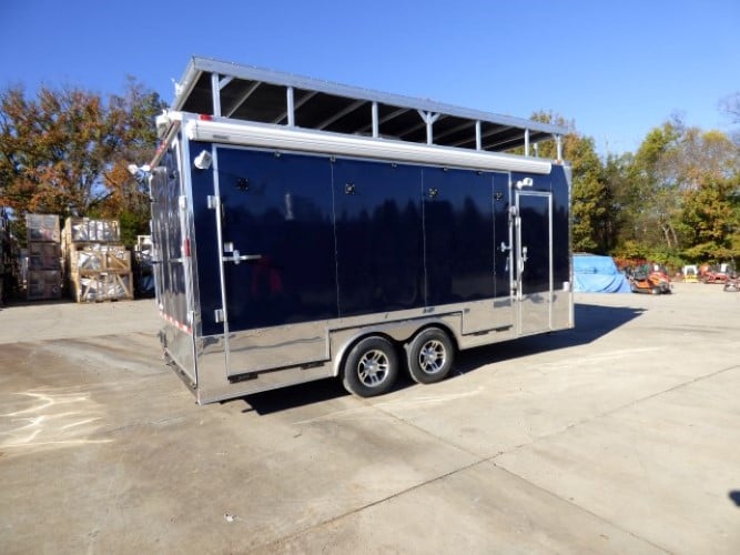 8.5' x 19' Concession Trailer Indigo Blue Marketing Stage Trailer