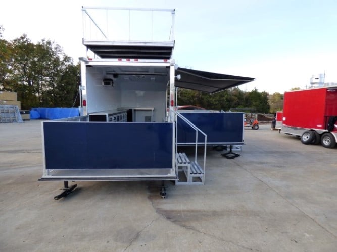 8.5' x 19' Concession Trailer Indigo Blue Marketing Stage Trailer