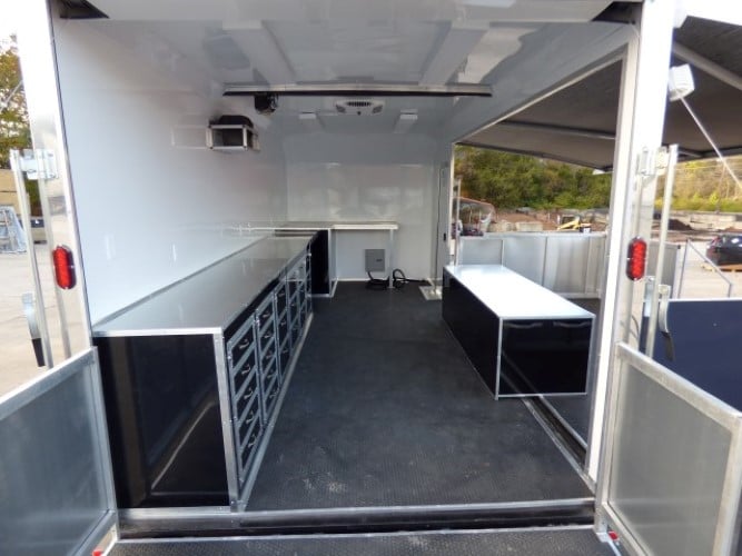 8.5' x 19' Concession Trailer Indigo Blue Marketing Stage Trailer