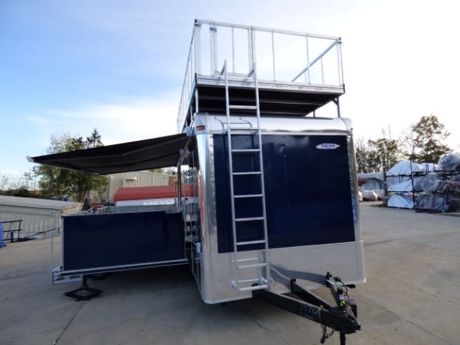 8.5' x 19' Concession Trailer Indigo Blue Marketing Stage Trailer