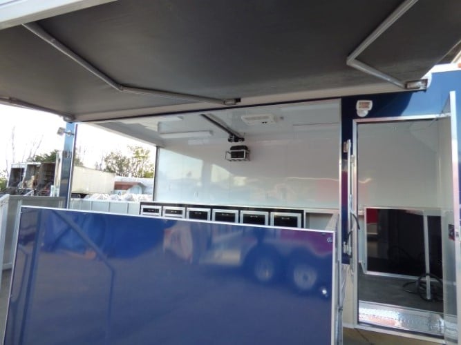 8.5' x 19' Concession Trailer Indigo Blue Marketing Stage Trailer